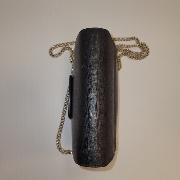 Furla mini metropolis bag purse  gold chain strap black leather - Picture 6 of 12